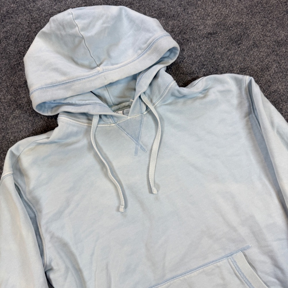 Quiksilver Heritage Americana Light Blue 100% Cotton Pullover Hoodie M